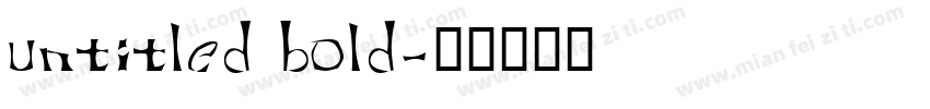 untitled bold字体转换